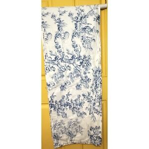 Set Of 3 Valance Currains Curtains USA Blue White Cotton